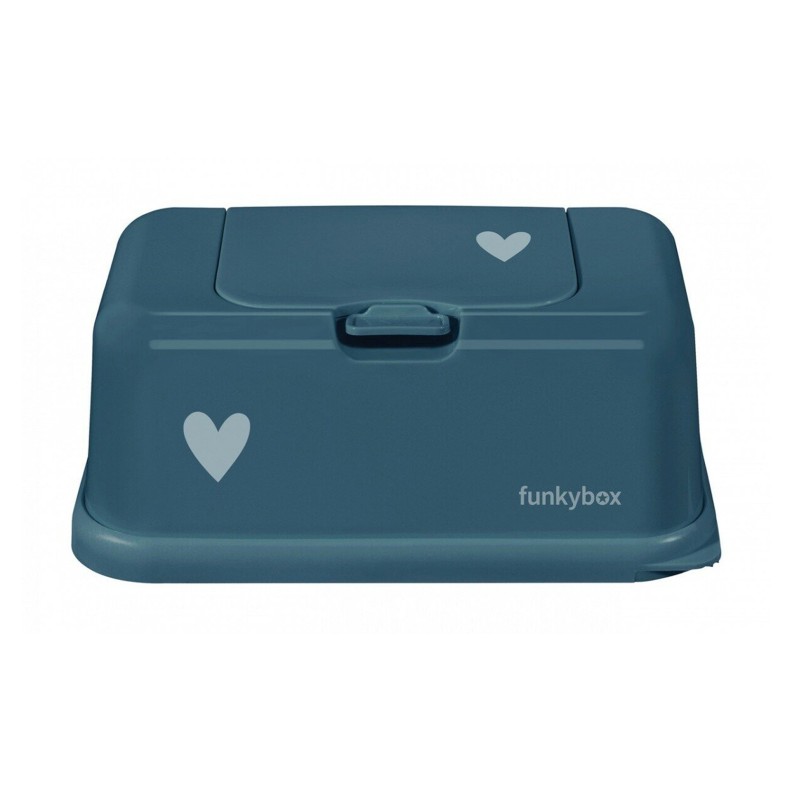 PORTA-TOALHITAS FUNKYBOX CORAZON PETROLEO