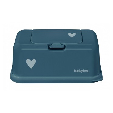 PORTA-TOALHITAS FUNKYBOX CORAZON PETROLEO