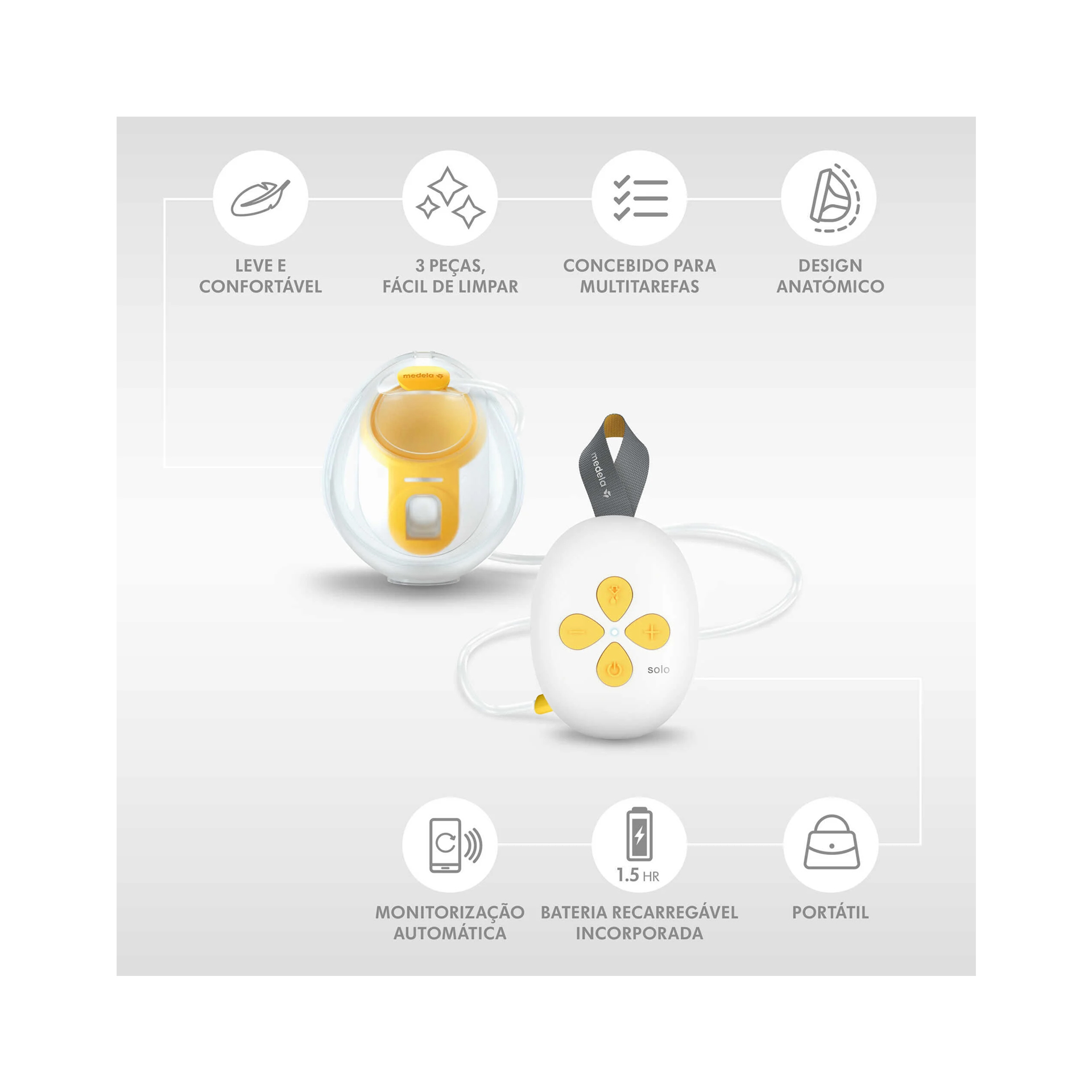 EXTRATOR DE LEITE ELÉTRICO SOLO HANDS FREE