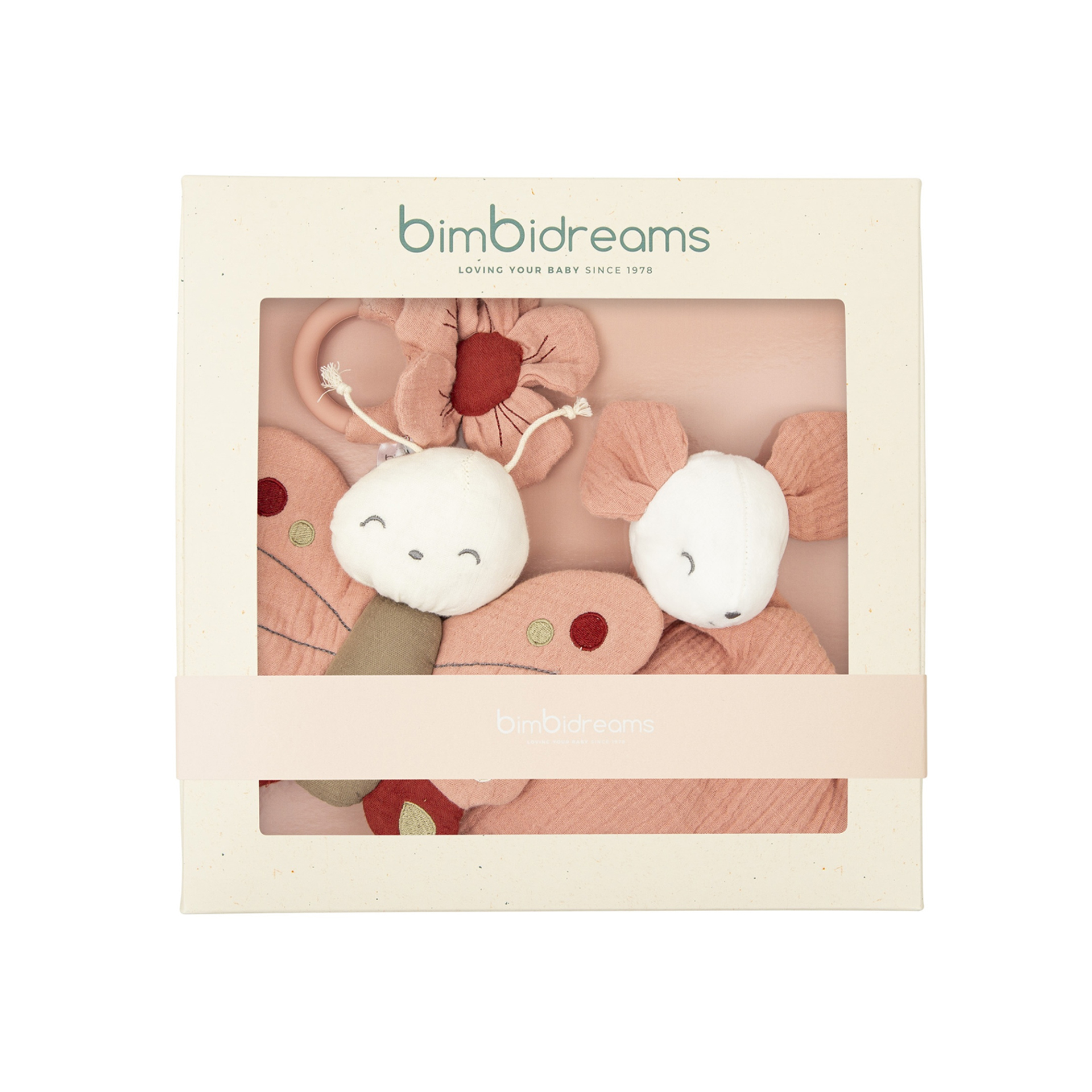 SET 3 PELUCHES DALIA ROSA EMPOLVADO