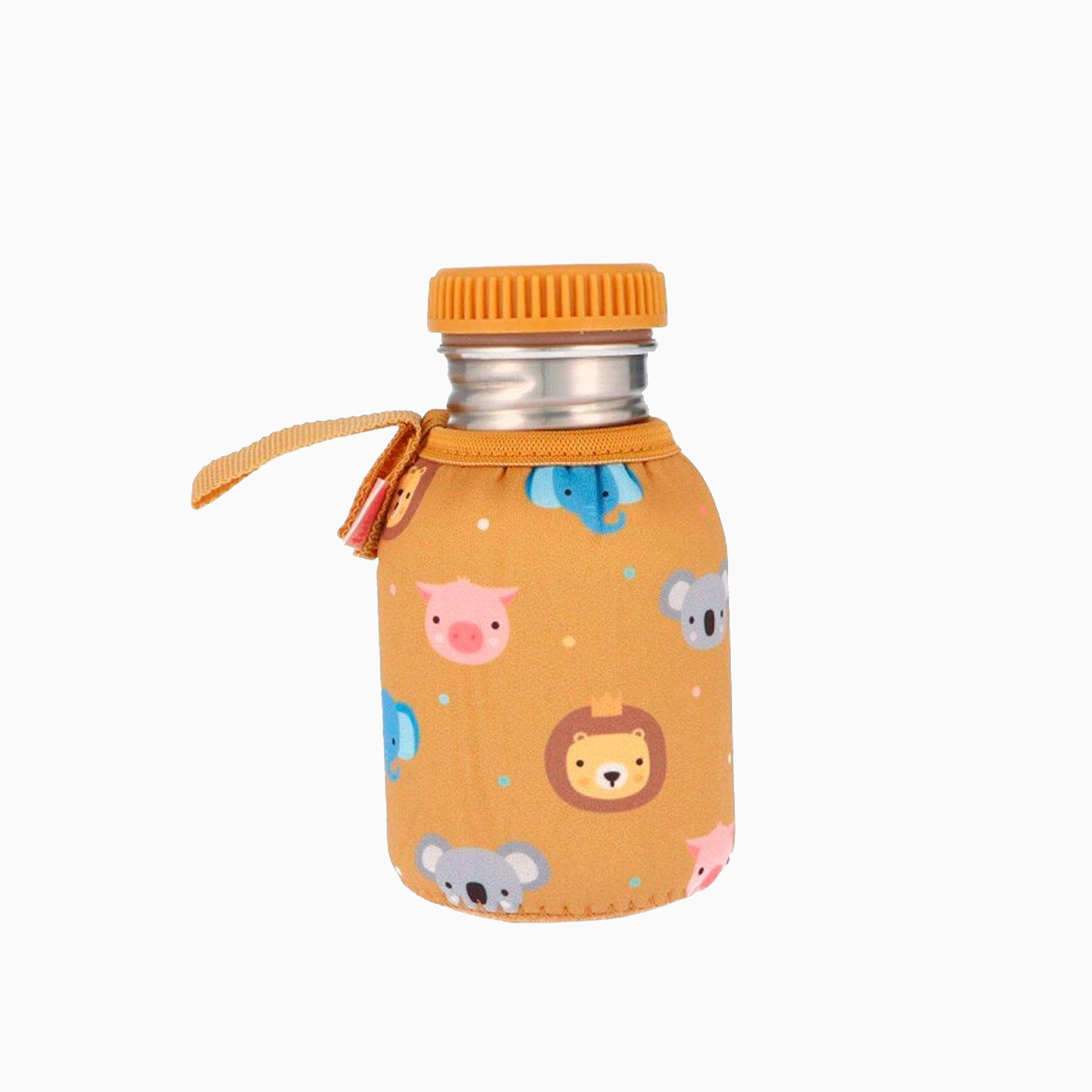 GARRAFA DE AÇO 350ML COM FORRO ANIMAL FRIENDS