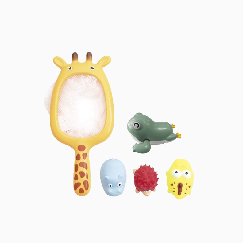 REDE DE PESCA COM BRINQUEDOS GIRAFA