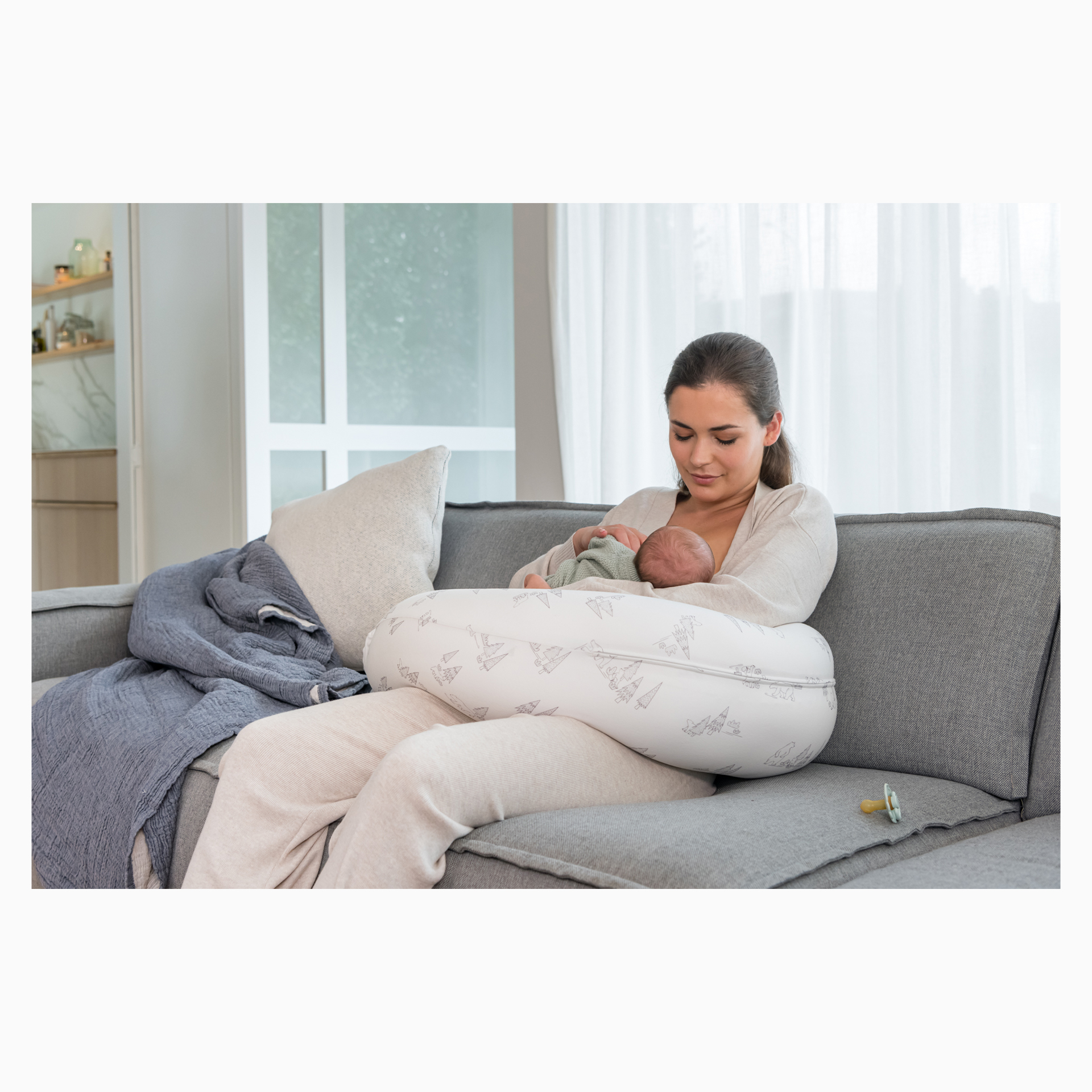 ALMOFADA BUDDY BEAR FAMILY CINZA