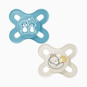 PACK CHUPETA START PURE 0-2M AZUL
