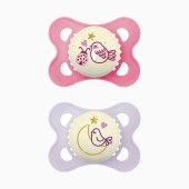 PACK CHUPETA ORIGINAL PURE NIGHT 2-6M ROSA
