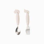 CONJUNTO COLHER E GARFO FCIL DE AGARRAR DEER FRIENDS SAND