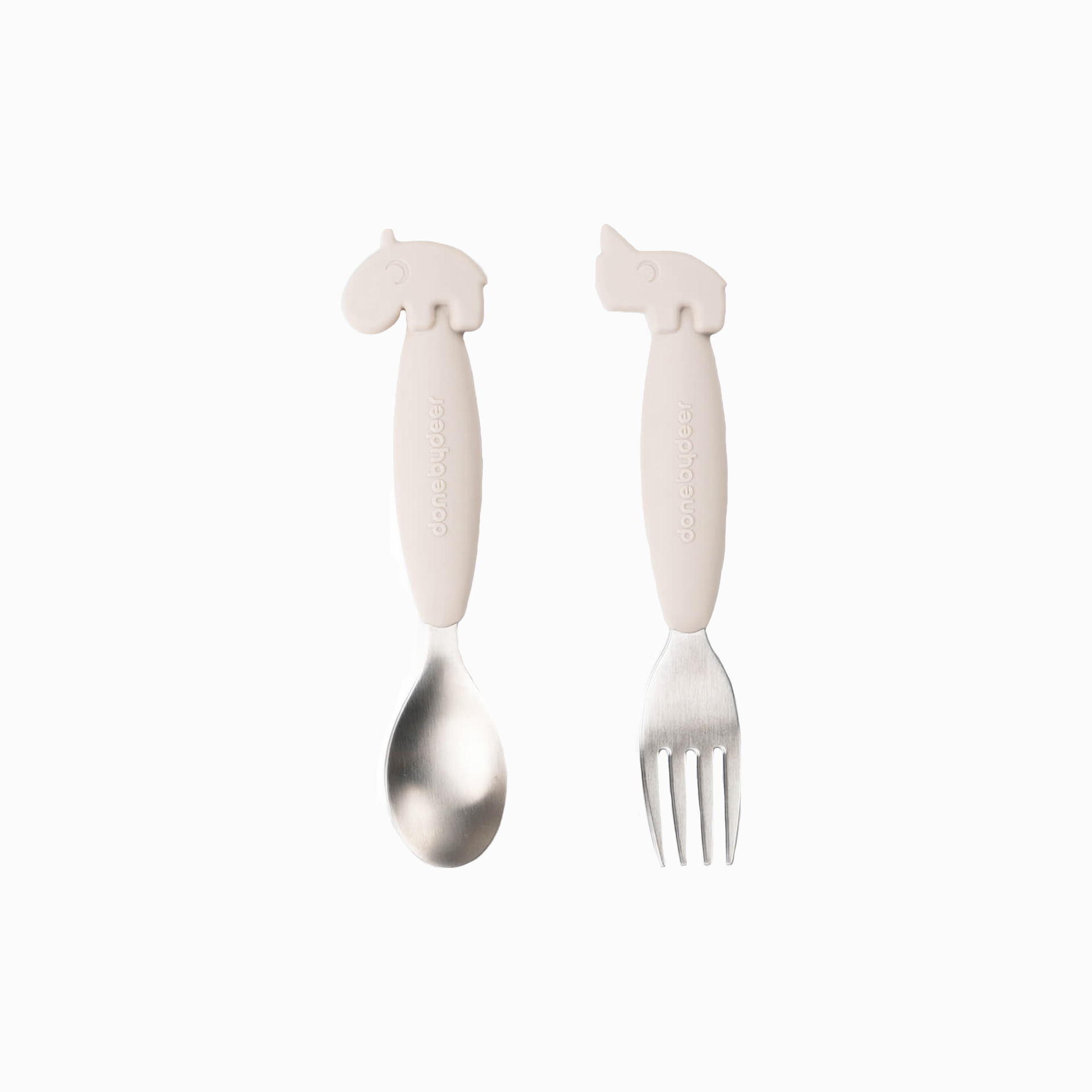 CONJUNTO COLHER E GARFO FÁCIL DE AGARRAR DEER FRIENDS