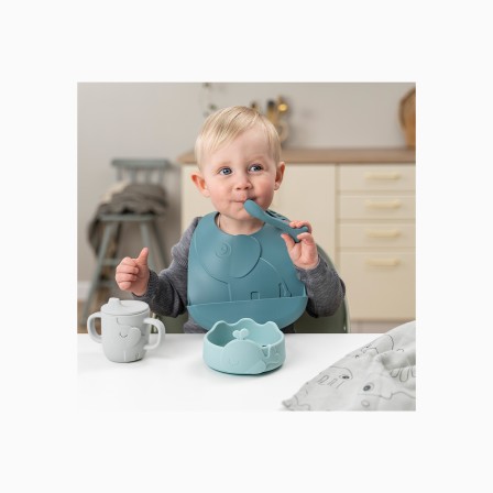 TAÇA E COLHER SILICONE STICK&STAY WALLY