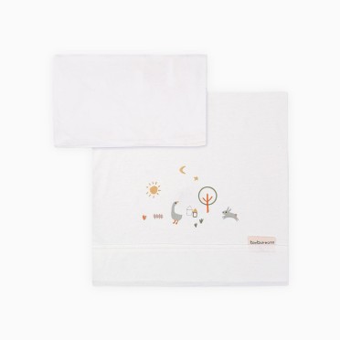LENÇOL PARA ALCOFAS GRANJA BRANCO/TEJA