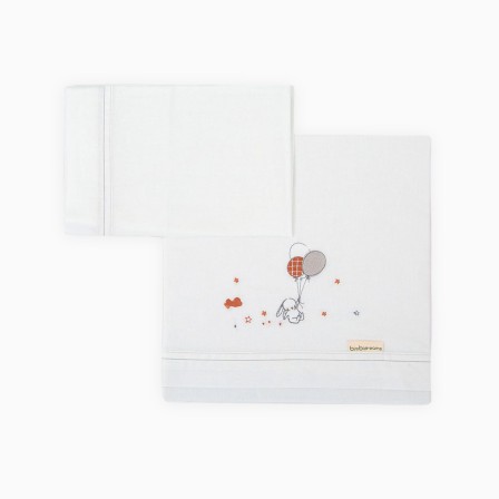 LENÇÓIS ALGODÃO JOLIE BRANCO/LINO