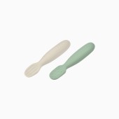 CONJUNTO 2 PR-COLHERES SILICONE VERDE GRIS