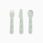 CONJUNTO TALHERES FOODIE HAPPY DOTS GREEN
