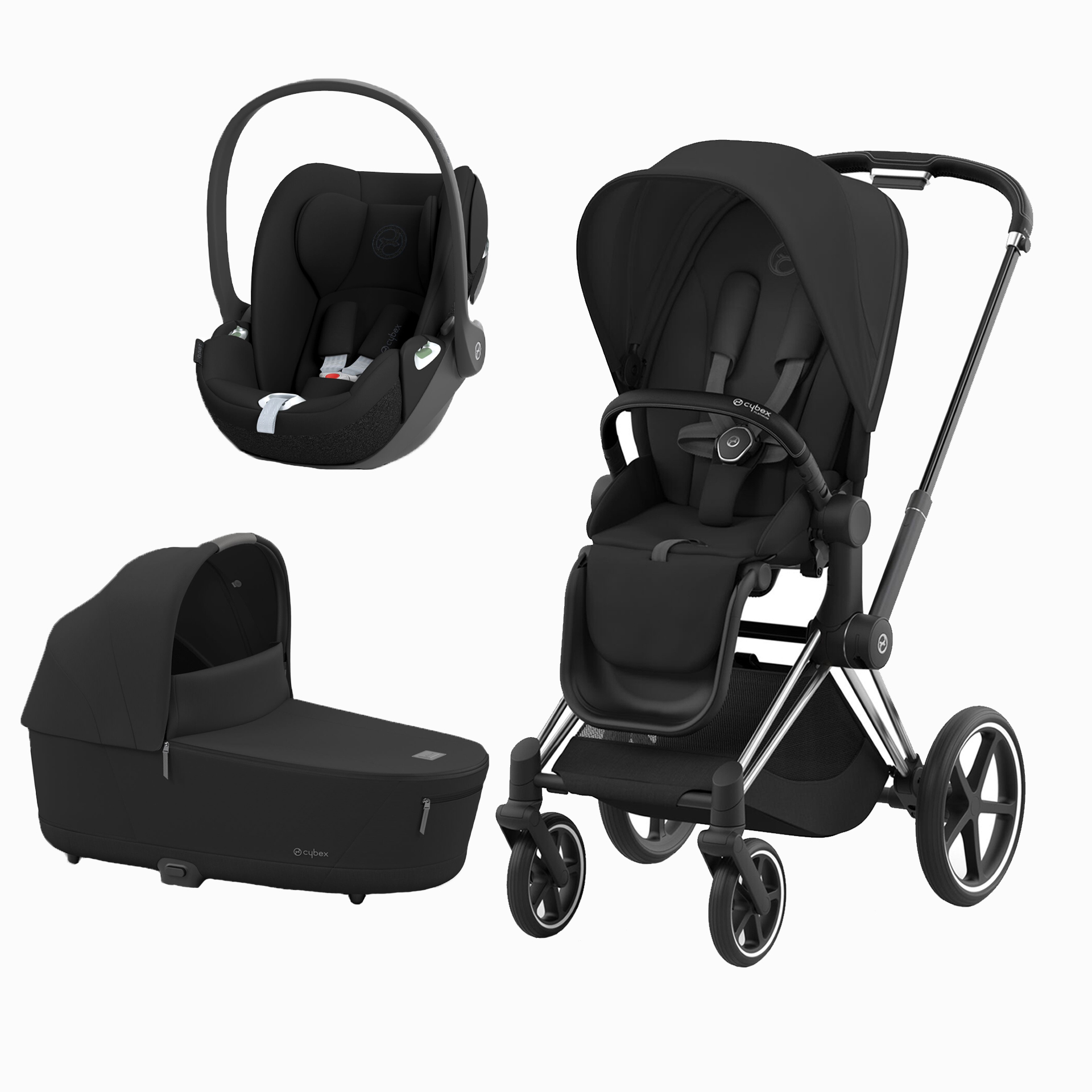 PRIAM CHROME BLACK + SEAT PACK + ALCOFA PRIAM + CLOUD T