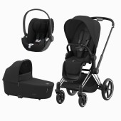 PRIAM CHROME BLACK + SEAT PACK + ALCOFA PRIAM + CLOUD T SEPIA BLACK