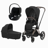 PRIAM ROSEGOLD + SEAT PACK + ALCOFA PRIAM + CLOUD T PLUS SEPIA BLACK