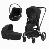 PRIAM MATT BLACK + SEAT PACK + ALCOFA PRIAM + CLOUD T PLUS SEPIA BLACK