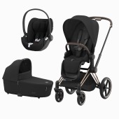 PRIAM ROSEGOLD + SEAT PACK + ALCOFA PRIAM + CLOUD T SEPIA BLACK