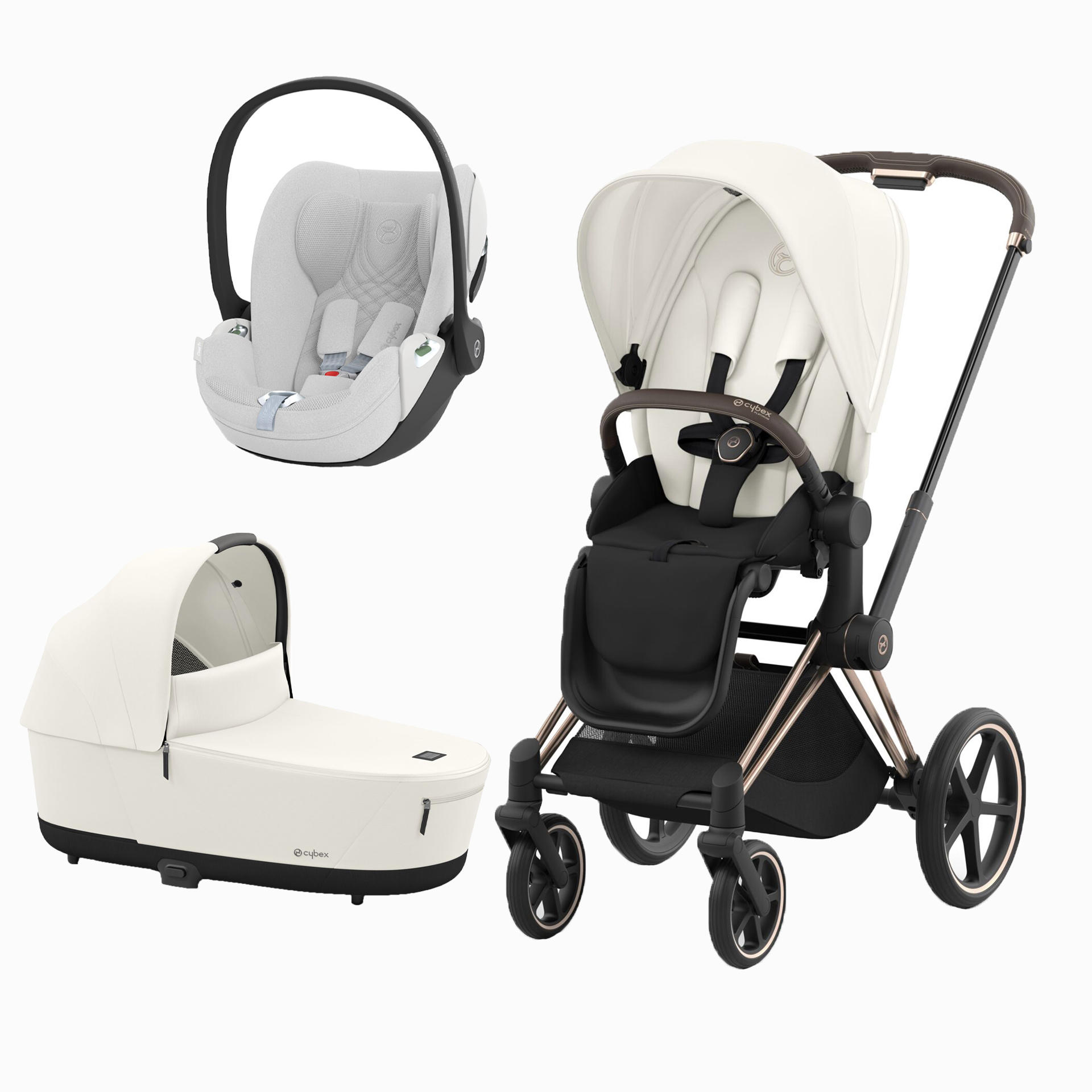 PRIAM ROSEGOLD + SEAT PACK + ALCOFA PRIAM + CLOUD T PLUS