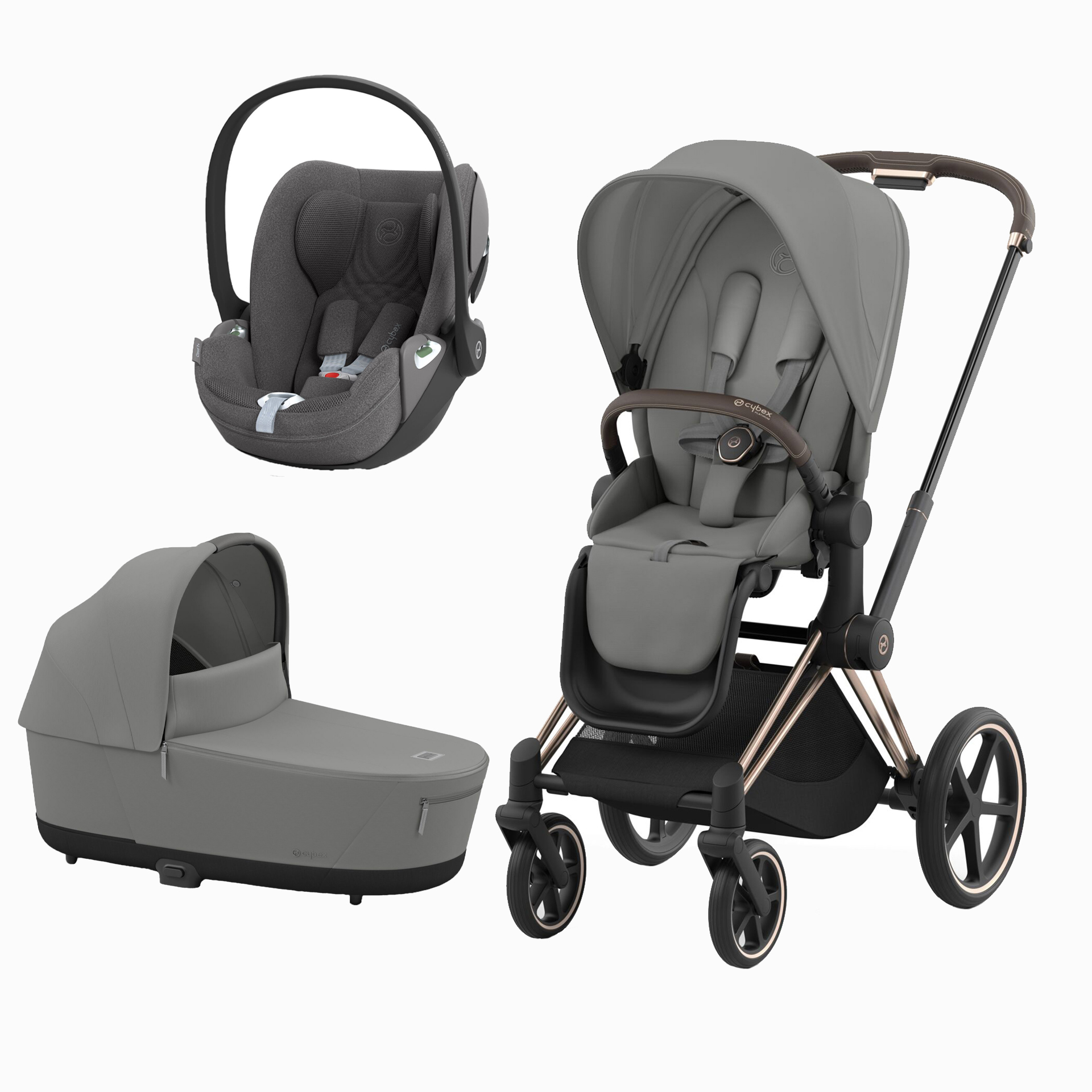 PRIAM ROSEGOLD + SEAT PACK + ALCOFA PRIAM + CLOUD T PLUS