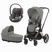 PRIAM ROSEGOLD + SEAT PACK + ALCOFA PRIAM + CLOUD T MIRAGE GREY