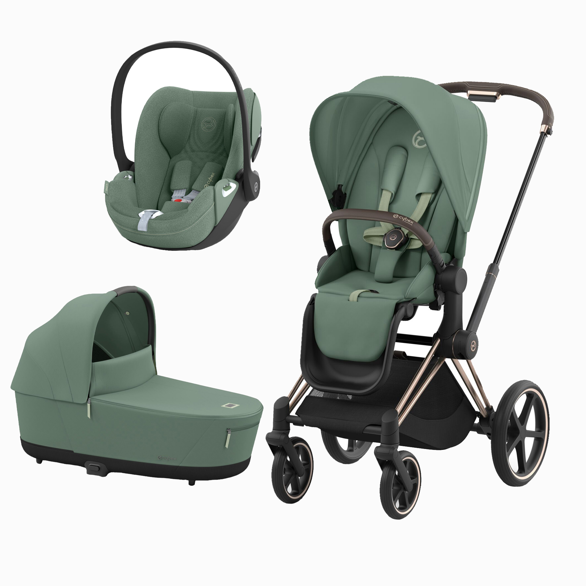 PRIAM ROSEGOLD + SEAT PACK + ALCOFA PRIAM + CLOUD T PLUS