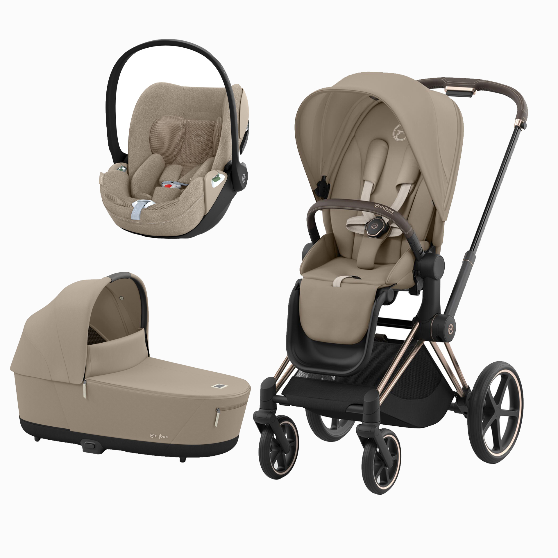 PRIAM ROSEGOLD + SEAT PACK + ALCOFA PRIAM + CLOUD T PLUS
