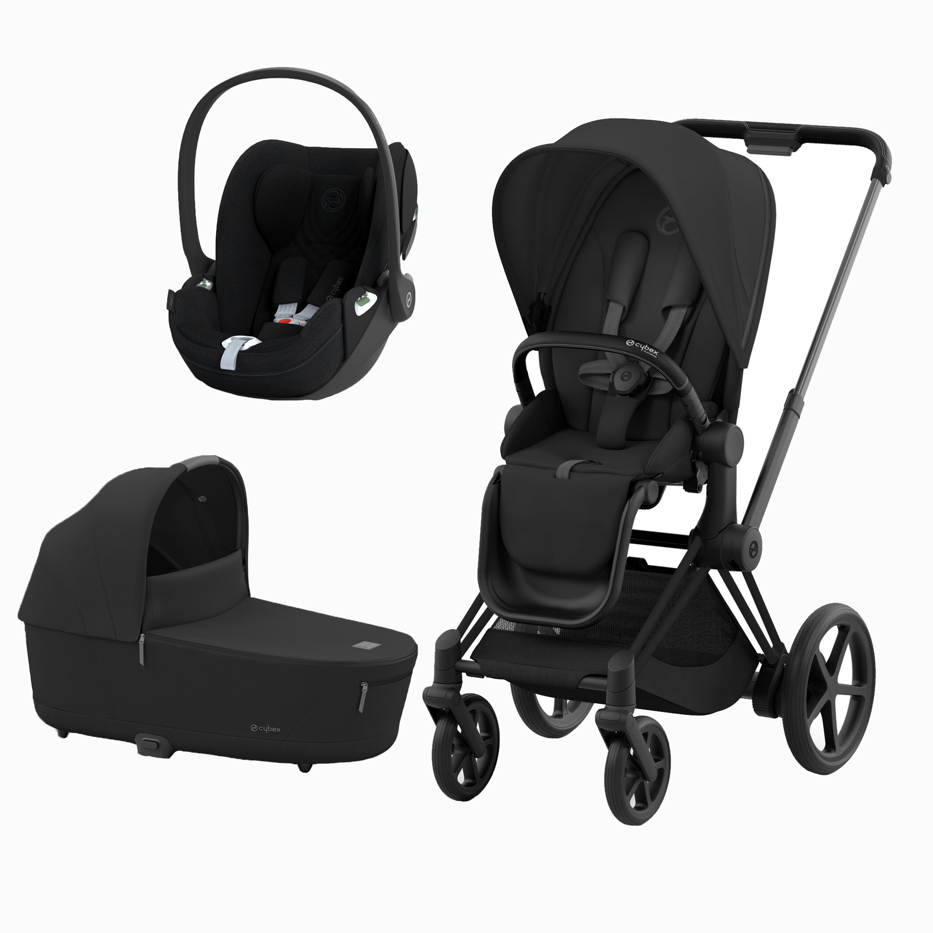 E-PRIAM MATT BLACK + SEAT PACK + ALCOFA PRIAM LUX + CLOUD T PLUS