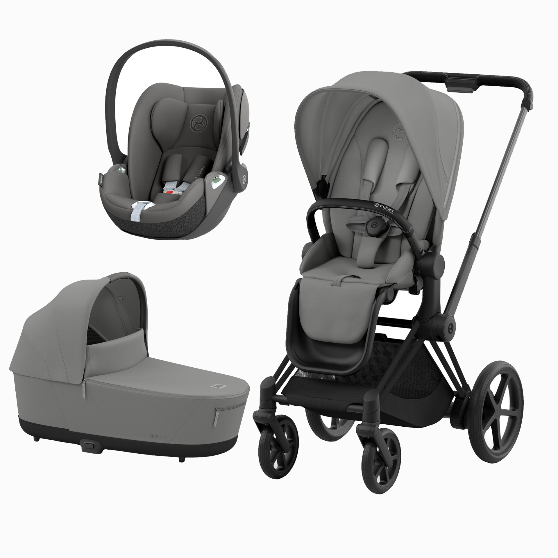 E-PRIAM MATT BLACK + SEAT PACK + ALCOFA PRIAM LUX + CLOUD T