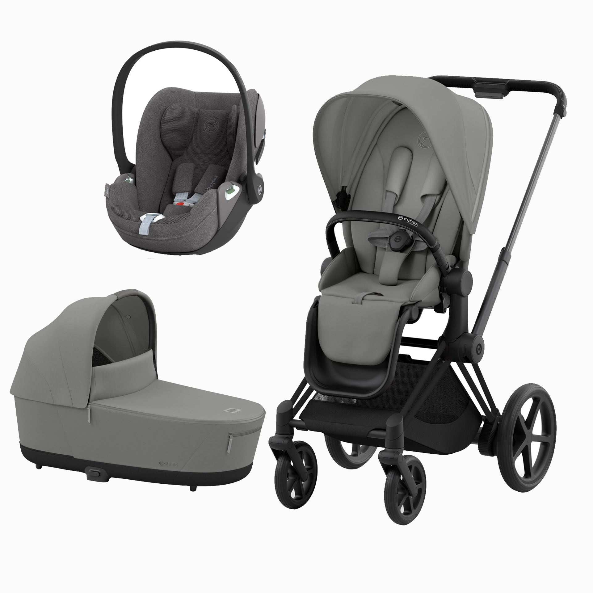 E-PRIAM MATT BLACK + SEAT PACK + ALCOFA PRIAM LUX + CLOUD T PLUS