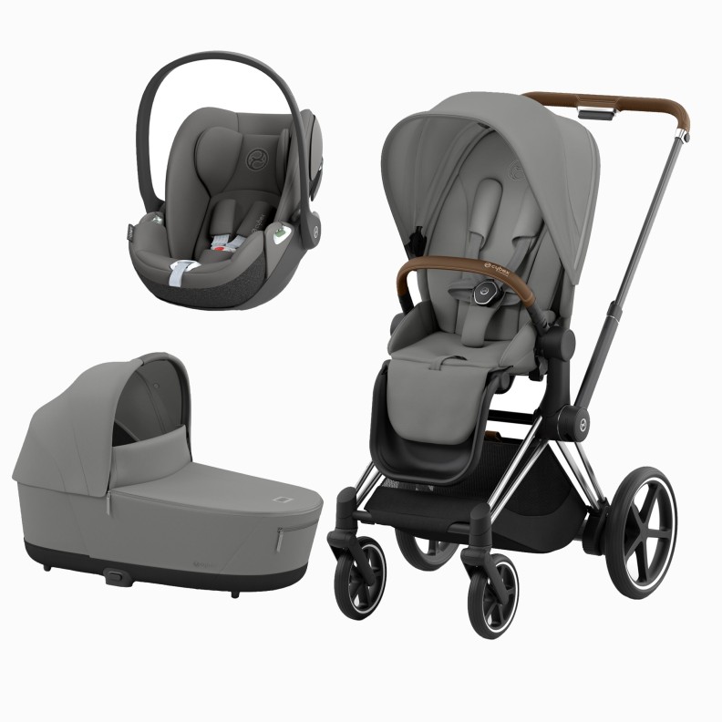 E-PRIAM CHROME BROWN + SEAT PACK + ALCOFA PRIAM LUX + CLOUD T