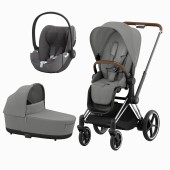 E-PRIAM CHROME BROWN + SEAT PACK + ALCOFA PRIAM LUX + CLOUD T PLUS MIRAGE GREY E-PRIAM CHROME BROWN + SEAT PACK + ALCOFA PRIAM LUX + CLOUD T PLUS MIRAGE GREY
