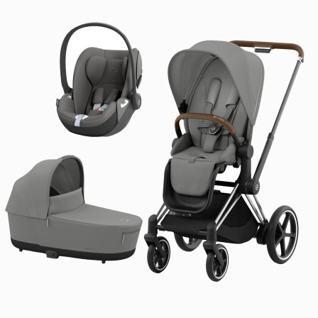 E-PRIAM CHROME BROWN + SEAT PACK + ALCOFA PRIAM LUX + CLOUD T