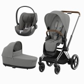 E-PRIAM CHROME BROWN + SEAT PACK + ALCOFA PRIAM LUX + CLOUD T MIRAGE GREY E-PRIAM CHROME BROWN + SEAT PACK + ALCOFA PRIAM LUX + CLOUD T MIRAGE GREY