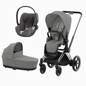 E-PRIAM CHROME BLACK + SEAT PACK + ALCOFA PRIAM LUX + CLOUD T PLUS MIRAGE GREY E-PRIAM CHROME BLACK + SEAT PACK + ALCOFA PRIAM LUX + CLOUD T PLUS MIRAGE GREY