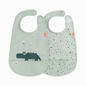 SET 2 BABETES COM VELCRO CROCO GREEN