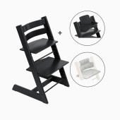 BUNDLE TRIPP TRAPP + BABYSET + ALMOFADA BLACK/NORDIC GREY