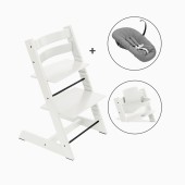 BUNDLE TRIPP TRAPP + BABYSET + NEWBORN SET WHITE/GREY