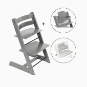 BUNDLE TRIPP TRAPP + BABYSET + ALMOFADA STORM GREY/NORDIC GREY