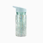 GARRAFA DE PLSTICO GLITTER STARS TURQUESA