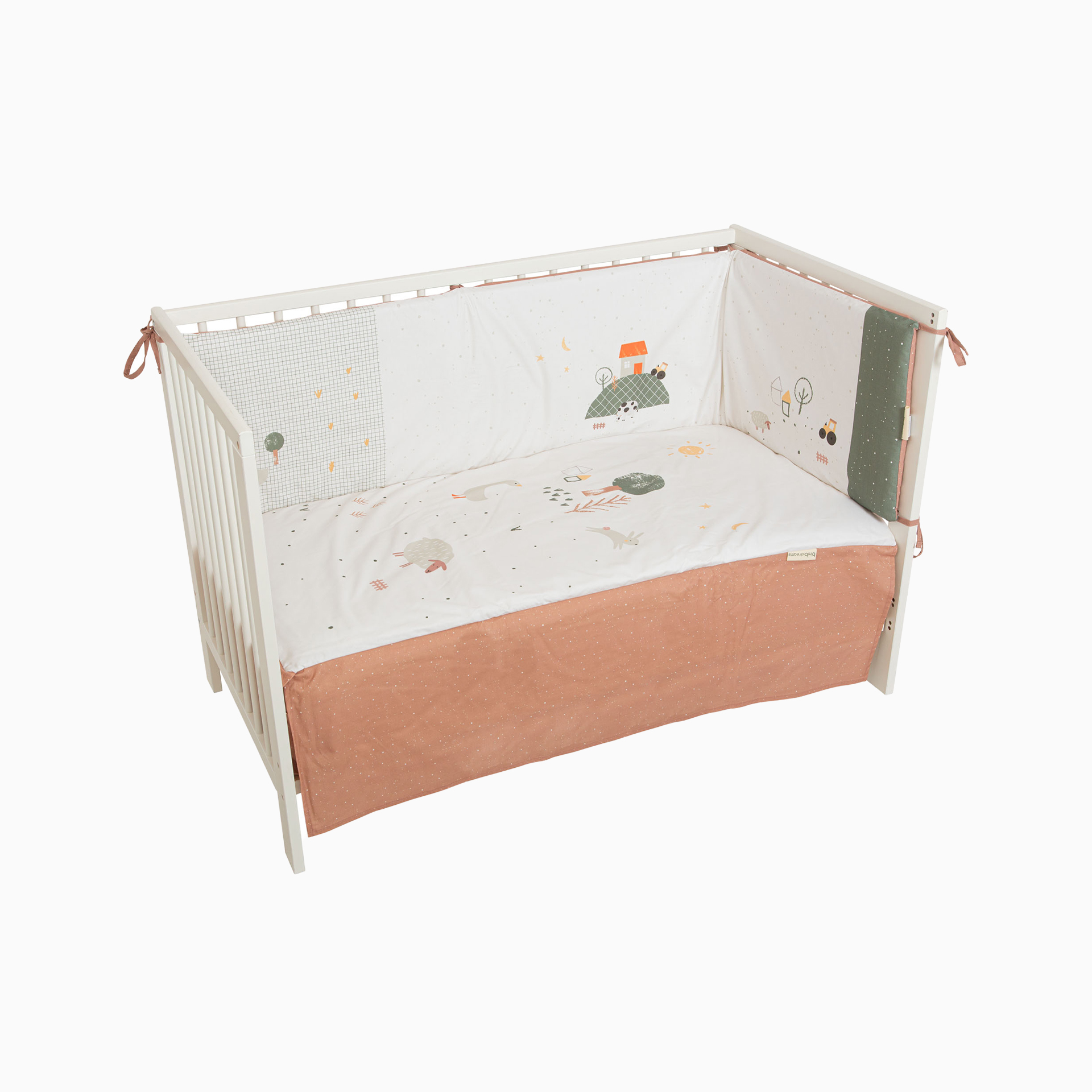 TEXTIL 2 PEÇAS GRANJA BRANCO/TEJA