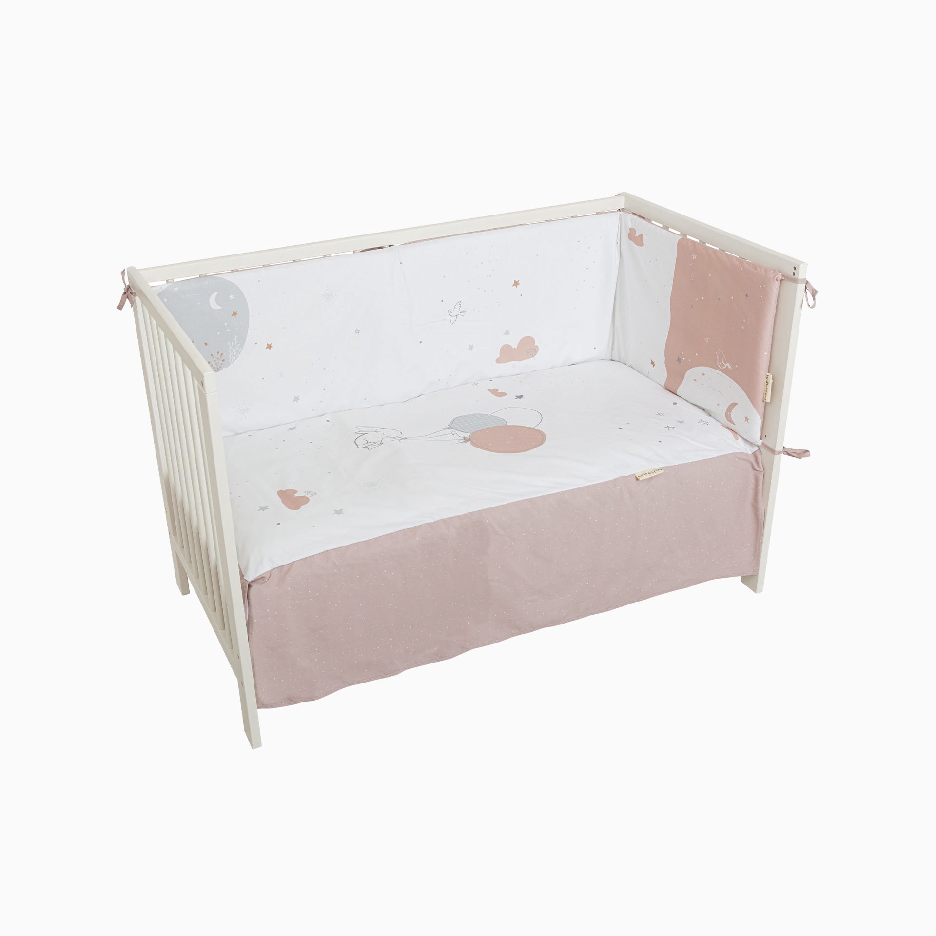 TEXTIL 2 PEÇAS JOLIE BRANCO/ROSA