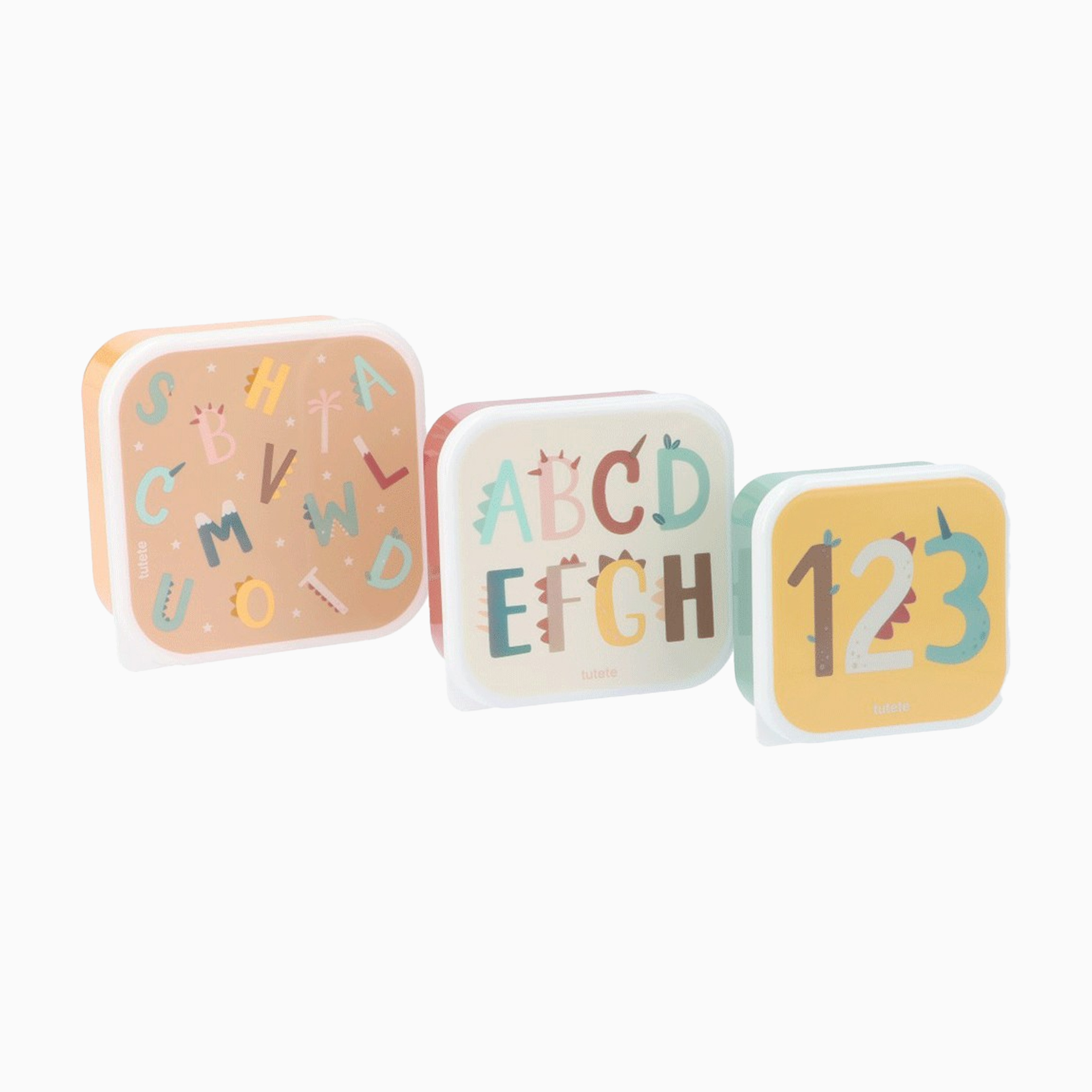 SET 3 LANCHEIRAS FUNNY LETTERS