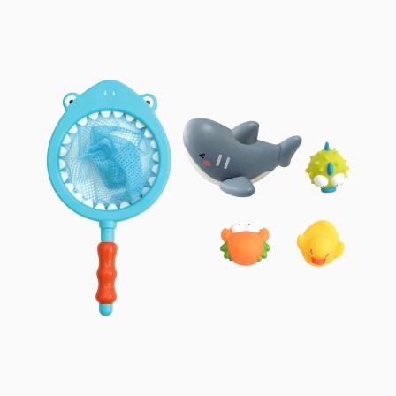 REDE DE PESCA COM BRINQUEDOS SHARK