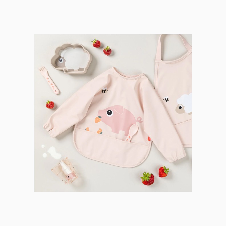 BABETE COM MANGAS E BOLSO TINY FARMS