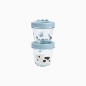 PACK 2 RECIPIENTES PARA COMIDA TINY FARM BLUE