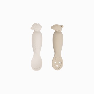 PACK 2 COLHERES SILICONE TINY FARM