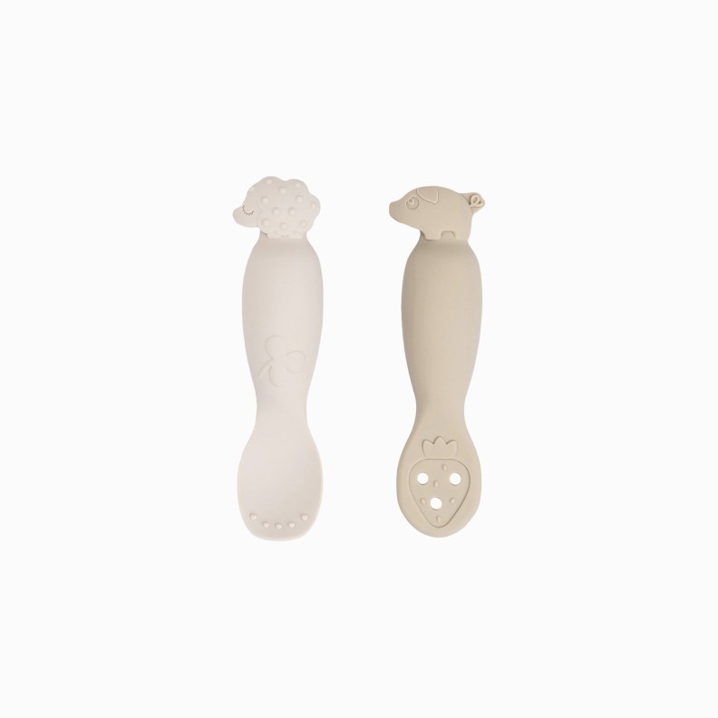 PACK 2 COLHERES SILICONE TINY FARM