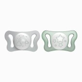 CHUPETAS PHYSIOFORMA NIGHT MICR SILICONE 0-2M VERDE