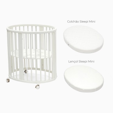 SLEEPI MINI + COLCHÃO MINI + LENÇOL