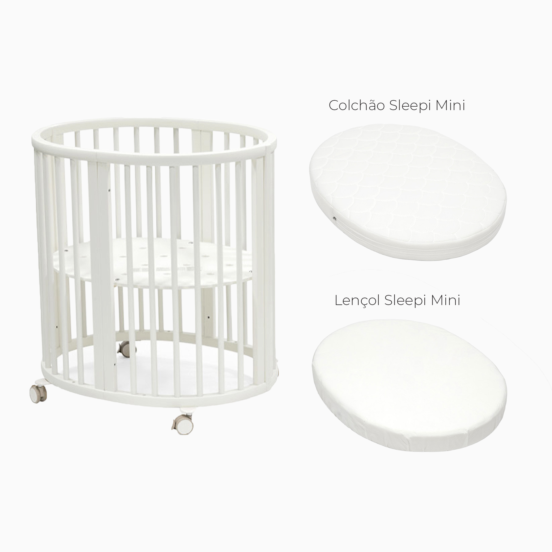 SLEEPI MINI + COLCHÃO MINI + LENÇOL